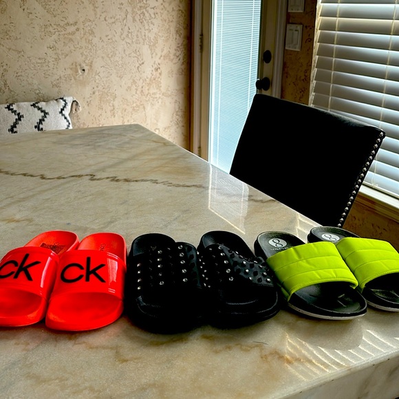 Calvin Klein Shoes - 3 PAIR SLIDES